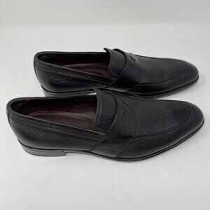 NEW ermenegildo zegna leather slip on loafer shoes